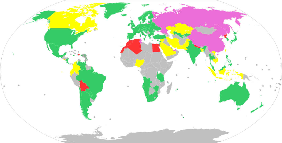 Legalidade do Bitcoin por país