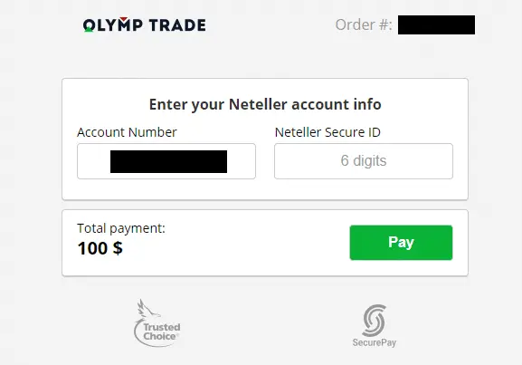 Depósito mínimo de Olymp Trade