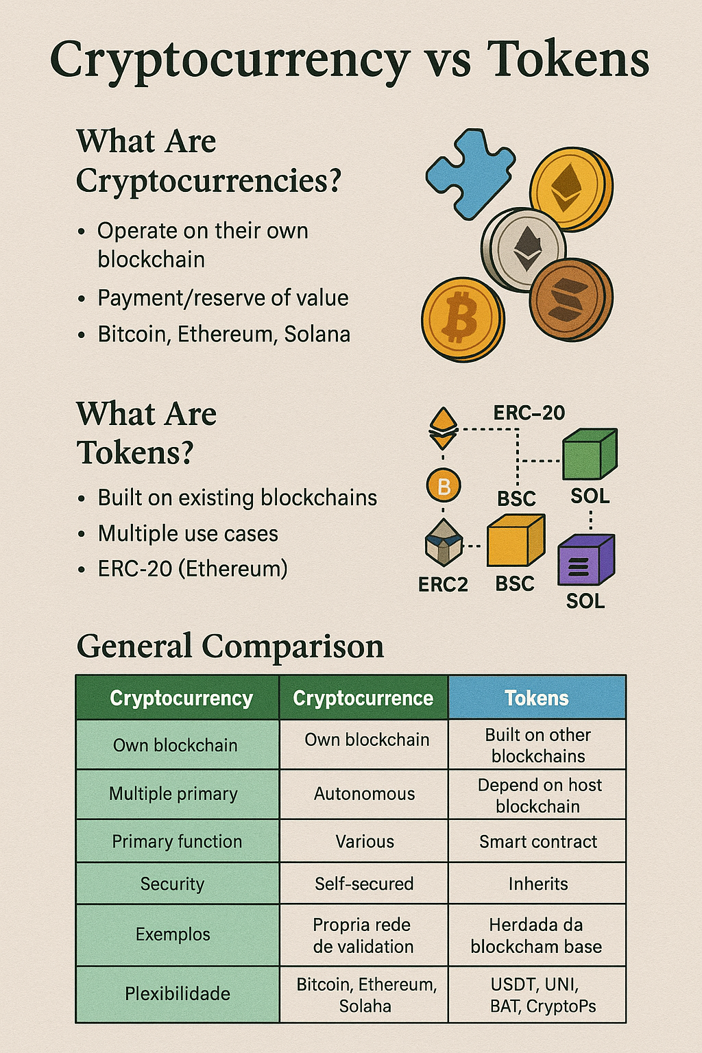 Criptomoedas vs Tokens Entendendo as Diferenças Fundamentais